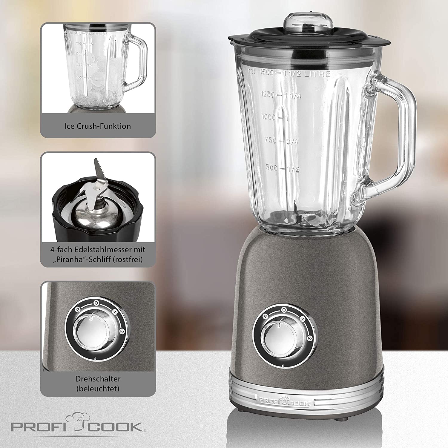 Proficook Blender  Bol En Verre- 800W PC-UM 1195