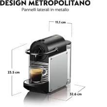 Delonghi espresso Pixie  aluminium  19bar EN124S
