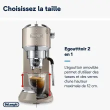 DeLonghi cafetiere dedica pompe metalic  EC785.BG