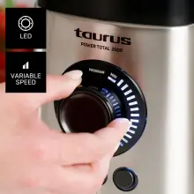 Taurus blender 2000 2 vitesses TURBO 2.2 L 6 lames