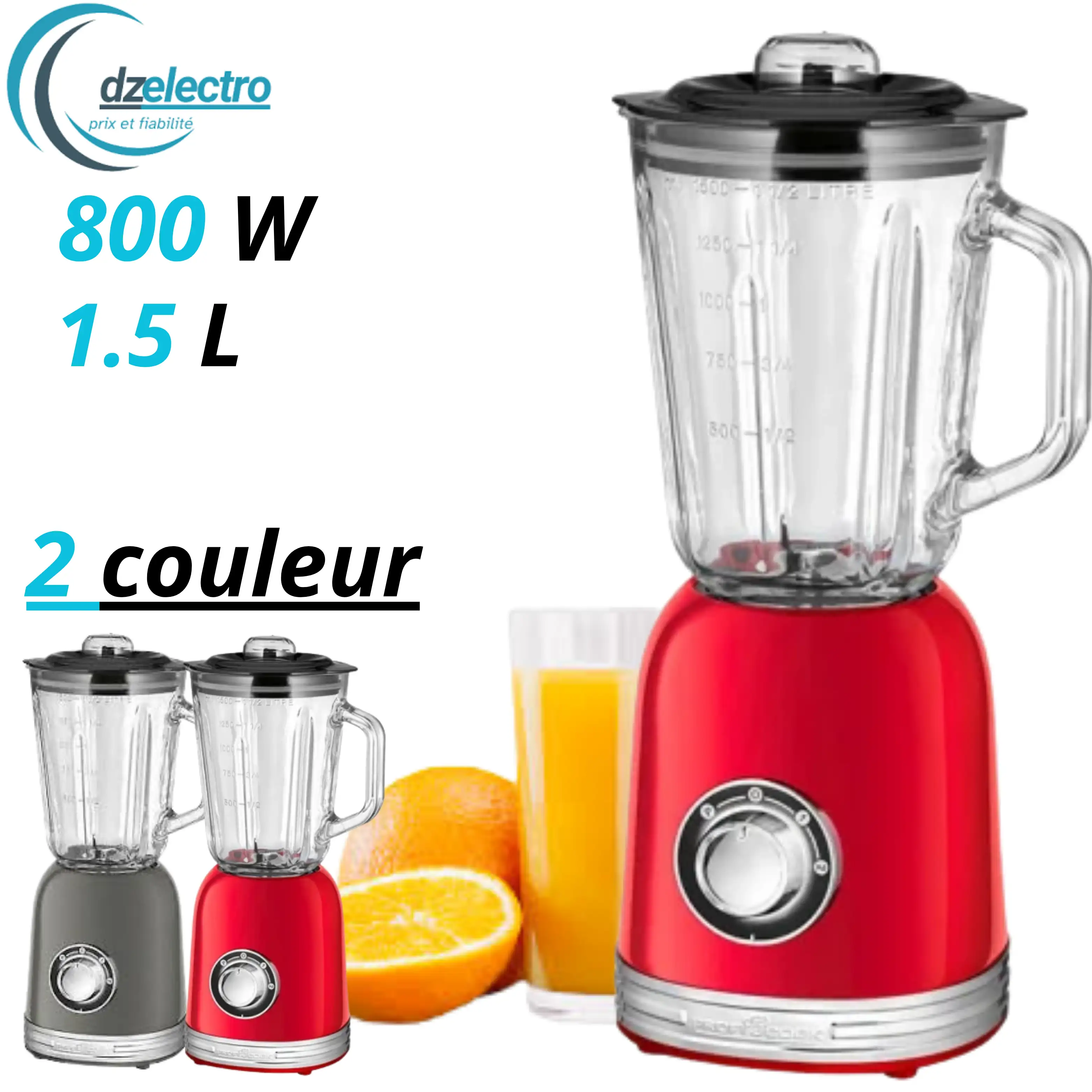 ProfiCook blender  800W 1.5 Litres Red PC-UM 1195
