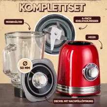 ProfiCook blender  800W 1.5 Litres Red PC-UM 1195