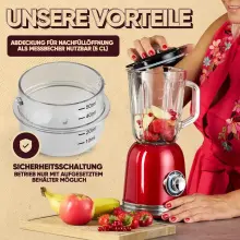 ProfiCook blender  800W 1.5 Litres Red PC-UM 1195
