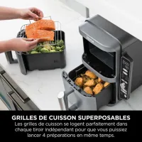 Ninja friteuse double zone verticale SL400EU