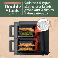Ninja friteuse double zone verticale SL400EU