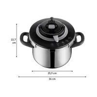 Seb cocotte minute clipso chef+ 6L 4programmes