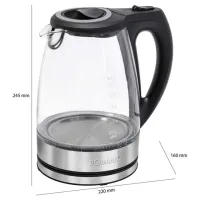 bomann bouilloire electrique en verre 1.7l  2200w Wks6032