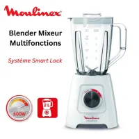 Mixeur Moulinex 600W 2L 4 Lames Smart Lock LM420110