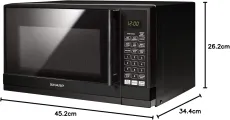 Sharp micro onde 10 power levels 20l R-20GHM-BK3