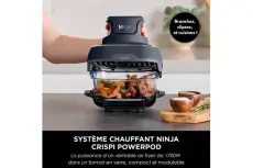 Ninja Crispi Airfryer en verre FN101EUGY Bleu Gris FN101EUGY