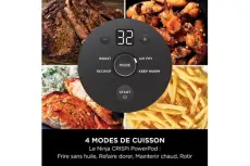 Ninja Crispi Airfryer en verre FN101EUGY Bleu Gris FN101EUGY