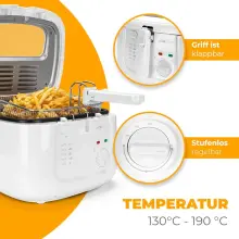Clatronic FR 3771 Friteuse a huile 1800 W blanc