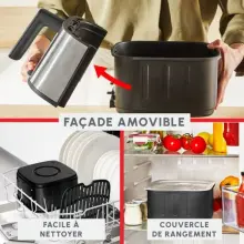 Friteuse Easy Fry Silence, 5L, Air fryer, Inox EZ552DF0