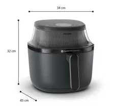 Airfryer Philips - Friteuse sans huile Noir 7.2L na240/00