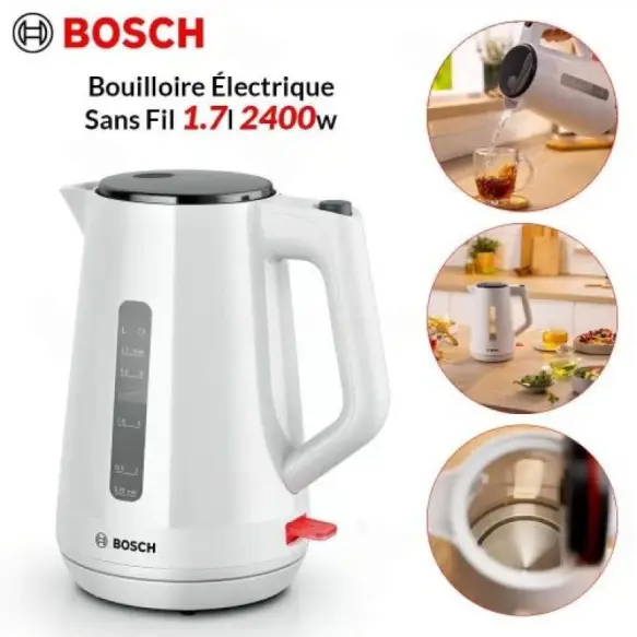 Bosch Bouilloire Sans Fil 1.7L 2400W TWK1M121
