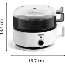 Krups Cuiseur à œufs pour jusqu'à 7 œufs avec verre doseur d'eau avec perce-œufs EG230115
