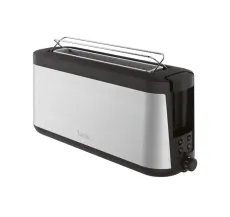 Tefal Grille pain Fente longue Inox / Noir 1000 W 7 niveaux de dorage TL430811