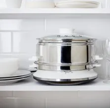 Tefal Cuiseur Vapeur 2 Bols en Acier Inoxydable 6 litres VC145130